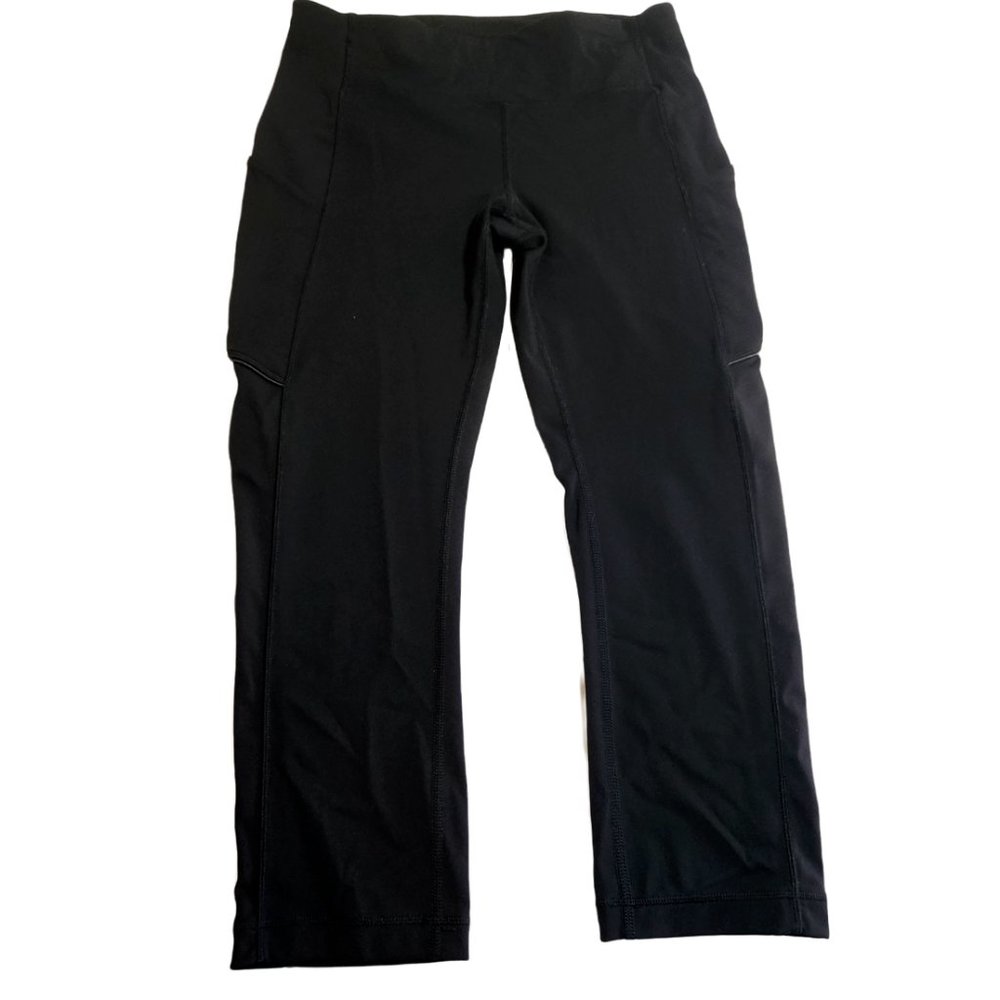Lululemon Women's High Rise Pant 20" Inseam Athletic Leggings Pants Black ECU 6